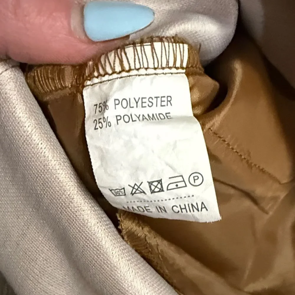 Casual Tan Corduroy Mini Skirt